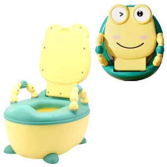 Детский портативный горшок Baby Comfort 8948 Жабка (складной, накладка, ёршик) Детский портативный горшок Baby Comfort 8948 Жабка (складной, накладка, ёршик)