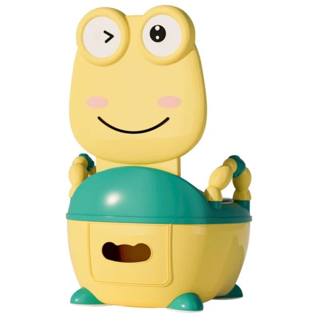 Детский портативный горшок Baby Comfort 8948 Жабка (складной, накладка, ёршик)