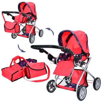 Коляска для кукол Melogo 9379/029 3в1 (трансформер, люлька-переноска, корзинка, сумка) Коляска для кукол Melogo 9379/029 3в1 (трансформер, люлька-переноска, корзинка, сумка)