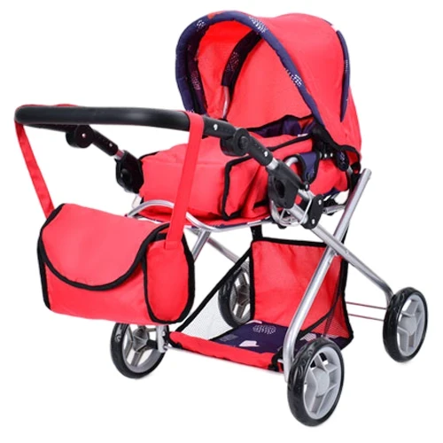 Коляска для кукол Melogo 9379/029 3в1 (трансформер, люлька-переноска, корзинка, сумка)