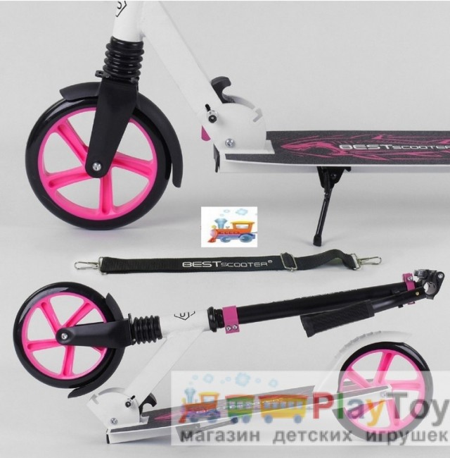 Самокат детский двухколесный Best Scooter (92465) "Shark", амортизатор, колеса 200 - PU Самокат детский двухколесный Best Scooter (92465) "Shark", амортизатор, колеса 200 - PU