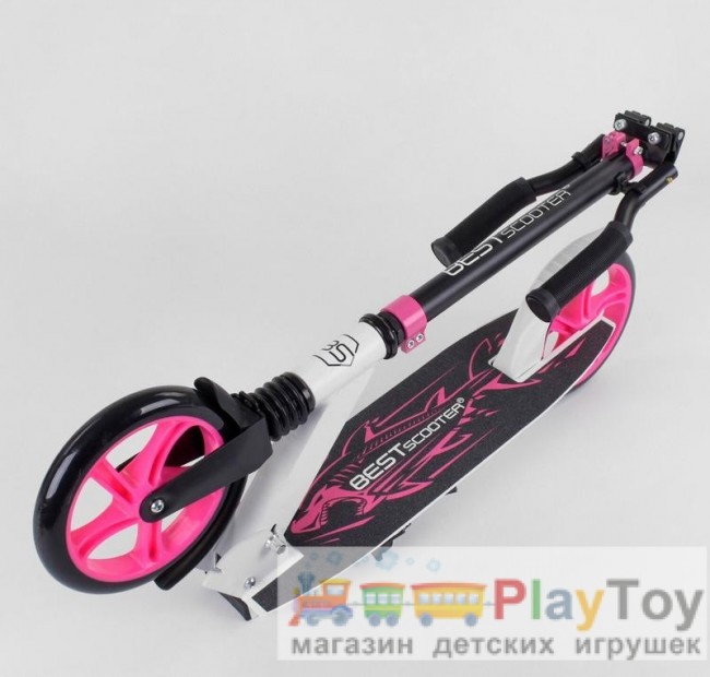 Самокат детский двухколесный Best Scooter (92465) "Shark", амортизатор, колеса 200 - PU Самокат детский двухколесный Best Scooter (92465) "Shark", амортизатор, колеса 200 - PU