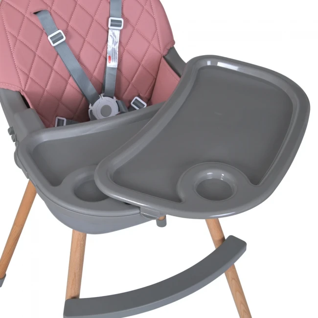 Стульчик для кормления El Camino ME 1111 LUMI Pink (съемный столик, чехол)