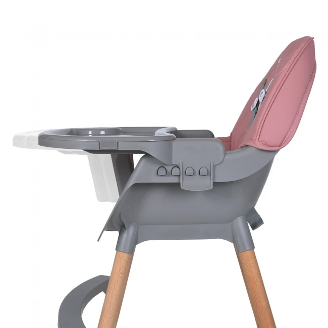 Стульчик для кормления El Camino ME 1111 LUMI Pink (съемный столик, чехол)