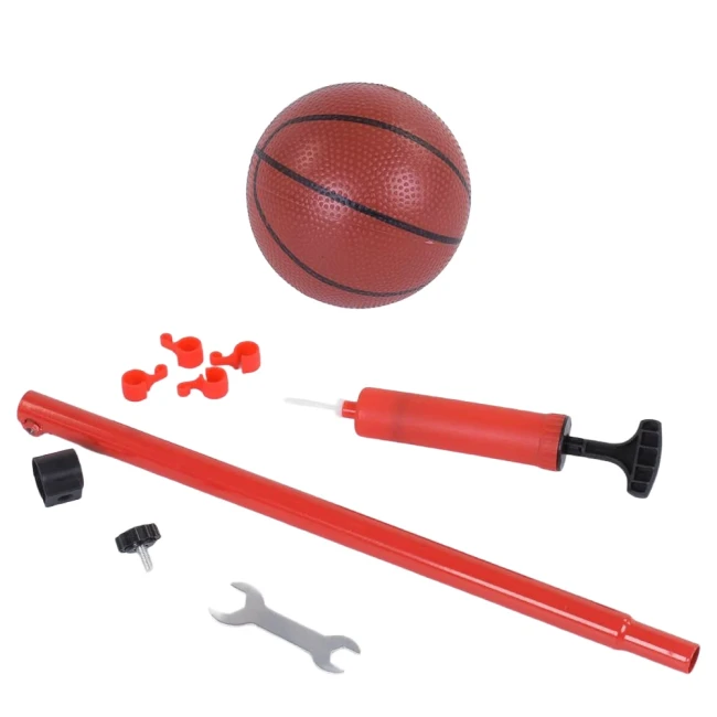 Баскетбольное кольцо НА 8808-1 (на стойке 122-130 см, щит, сетка, мяч, насос)