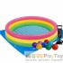 Дитячий надувний басейн Intex 57412-2 Райдужний 114 х 25 см з кульками 10 шт.