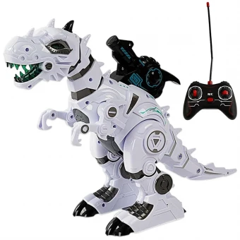 Робот динозавр 585-20 A на радиоуправлении (36 см, аккумулятор, свет, звук, пар)