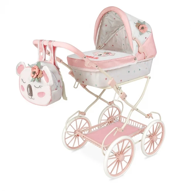 Коляска для кукол DeCuevas 80079 Koala (классическая, корзинка, рюкзак)