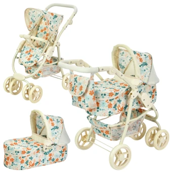 Коляска для кукол Melogo 9662M 3в1 (трансформер, люлька-переноска, корзинка, сумка) Коляска для кукол Melogo 9662M 3в1 (трансформер, люлька-переноска, корзинка, сумка)