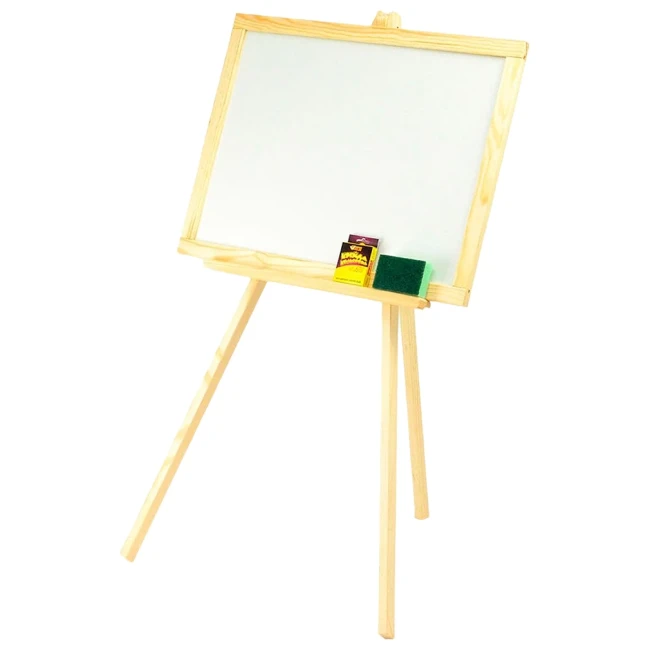 Дитячий мольберт Мася 030 двосторонній, дерев'яний (магнітний, поличка)