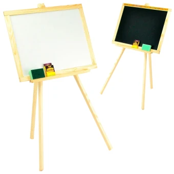 Дитячий мольберт Мася 030 двосторонній, дерев'яний (магнітний, поличка)