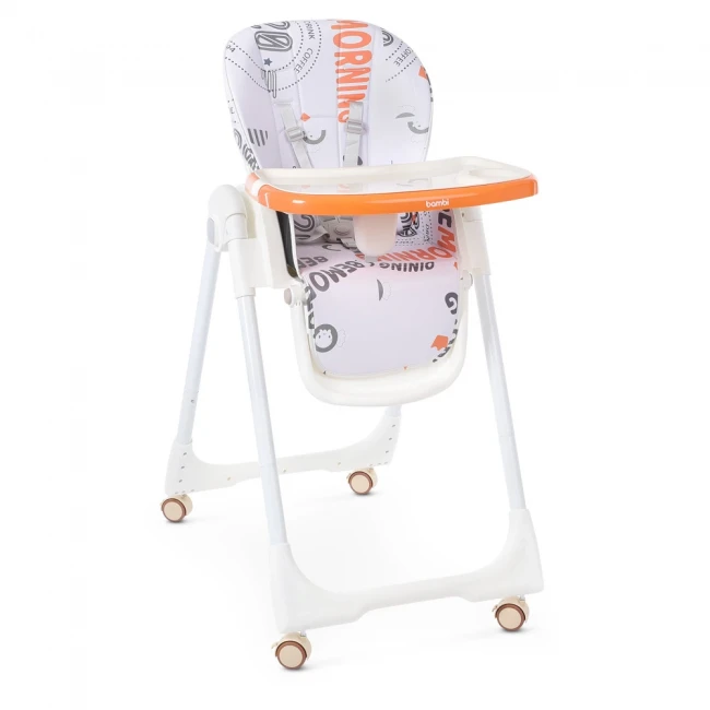 Стульчик для кормления Bambi M 5673-7 (съемный столик, чехол, 4 колеса)