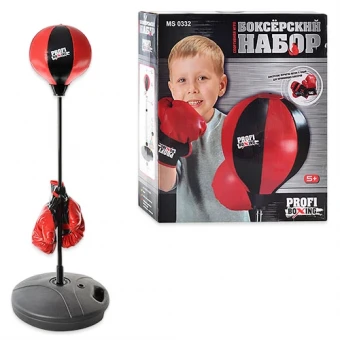 Боксерский набор Profi MS 0332 (груша 25 см, стойка 90-130 см, перчатки)