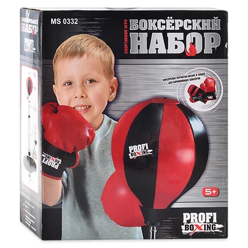 Боксерский набор Profi MS 0332 (груша 25 см, стойка 90-130 см, перчатки)
