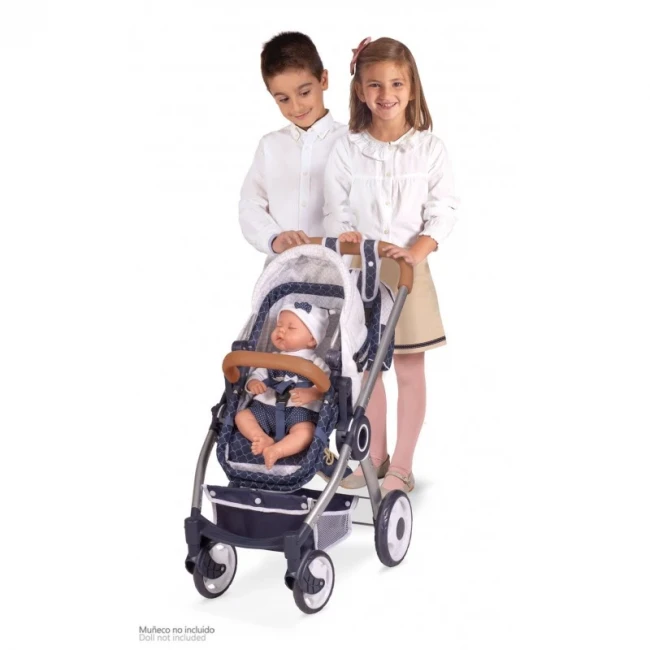 Коляска для ляльок DeCuevas 80537 Top Collection 3в1 (трансформер, кошик, сумка)