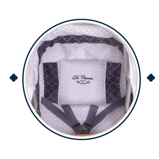 Коляска для ляльок DeCuevas 80537 Top Collection 3в1 (трансформер, кошик, сумка)