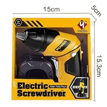 Игрушечный шуруповерт T 060 на батарейках, подсветка, реверс Игрушечный шуруповерт T 060 на батарейках, подсветка, реверс