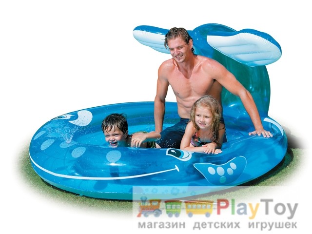 Детский надувной бассейн Intex (57435) Веселый Кит с распылителем 208 литров,208 x 163 x 99 см Детский надувной бассейн Intex (57435) Веселый Кит с распылителем 208 литров,208 x 163 x 99 см