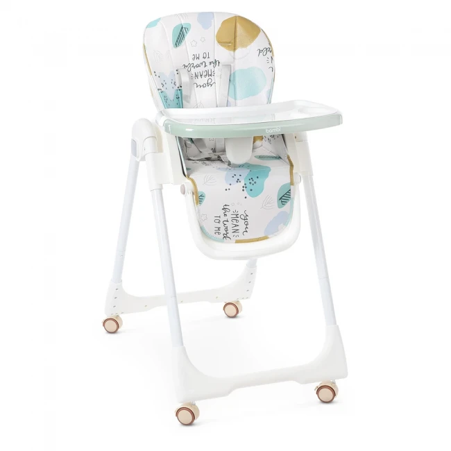 Стульчик для кормления Bambi M 5673-12 (съемный столик, чехол, 4 колеса)