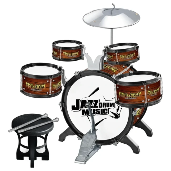 Детская барабанная установка Jazz Drum 1888 (4888, 5888) со стулом, 4 цвета