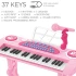 Дитяче піаніно Electronic Piano 328-64 зі стільчиком (мікрофон, запис, USB, від мережі/батарейок)