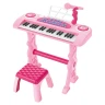 Дитяче піаніно Electronic Piano 328-64 зі стільчиком (мікрофон, запис, USB, від мережі/батарейок)