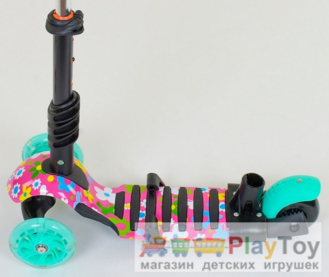 Самокат-біговів дитячий триколісний Best Scooter (43702) 5 в 1, є підсвічування коліс, PU-колеса, абстракція Самокат-біговів дитячий триколісний Best Scooter (43702) 5 в 1, є підсвічування коліс, PU-колеса, абстракція