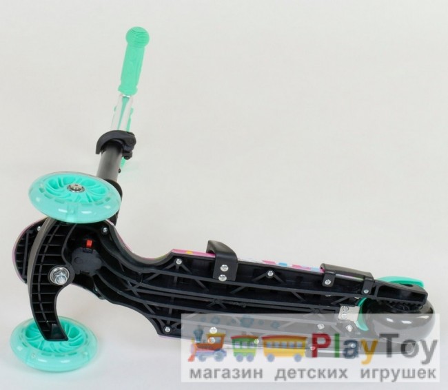 Самокат-біговів дитячий триколісний Best Scooter (43702) 5 в 1, є підсвічування коліс, PU-колеса, абстракція Самокат-біговів дитячий триколісний Best Scooter (43702) 5 в 1, є підсвічування коліс, PU-колеса, абстракція