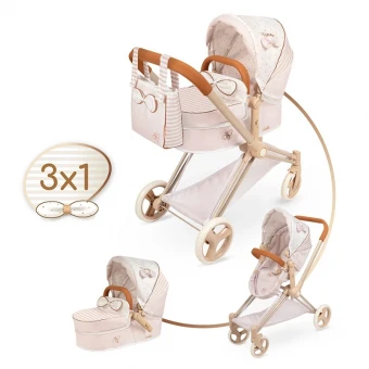 Коляска для кукол DeCuevas 81778 Verona 3в1 (трансформер, корзинка, сумка)