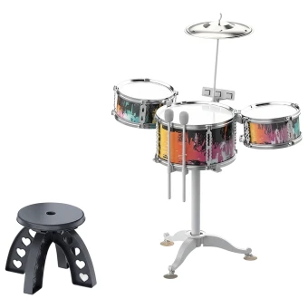 Детская барабанная установка Jazz Drum ZG 3004 со стулом, 3 цвета