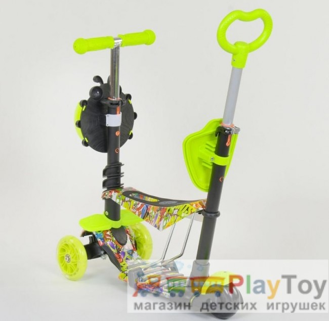 Самокат-біговів дитячий триколісний Best Scooter (55945) 5 в 1, є підсвічування коліс, PU-колеса, абстракція Самокат-біговів дитячий триколісний Best Scooter (55945) 5 в 1, є підсвічування коліс, PU-колеса, абстракція