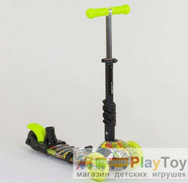 Самокат-біговів дитячий триколісний Best Scooter (55945) 5 в 1, є підсвічування коліс, PU-колеса, абстракція Самокат-біговів дитячий триколісний Best Scooter (55945) 5 в 1, є підсвічування коліс, PU-колеса, абстракція