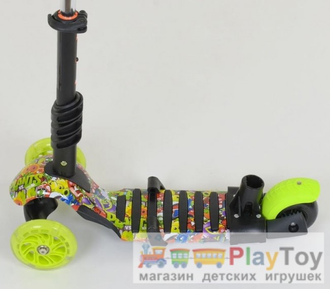 Самокат-біговів дитячий триколісний Best Scooter (55945) 5 в 1, є підсвічування коліс, PU-колеса, абстракція Самокат-біговів дитячий триколісний Best Scooter (55945) 5 в 1, є підсвічування коліс, PU-колеса, абстракція