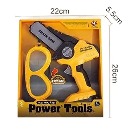 Игрушечная электропила T 056 механическая, очки Игрушечная электропила T 056 механическая, очки