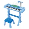 Дитяче піаніно Electronic Piano 328-65 зі стільчиком (мікрофон, запис, USB, від мережі/батарейок)