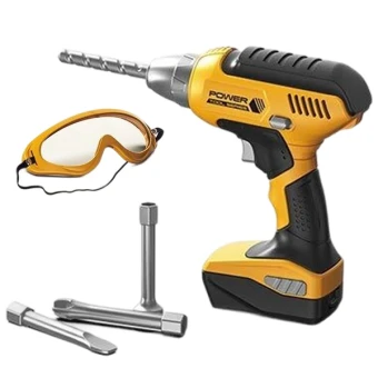 Игрушечная дрель T 039 на батарейках, подсветка, реверс, маска