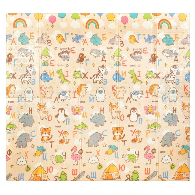 Коврик детский Bambi MR 1555-4 (200x180 см, двухсторонний, в сумке)