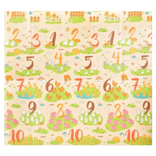 Коврик детский Bambi MR 1555-4 (200x180 см, двухсторонний, в сумке)