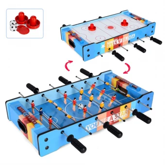 Настольная игра 2400 2 в 1 футбол + аэрохоккей (60,5x51x10 см, деревянный)