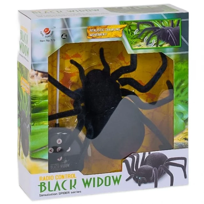Робот паук Чёрная вдова 779 на радиоуправлении (30 см, батарейки, свет) Робот паук Чёрная вдова 779 на радиоуправлении (30 см, батарейки, свет)