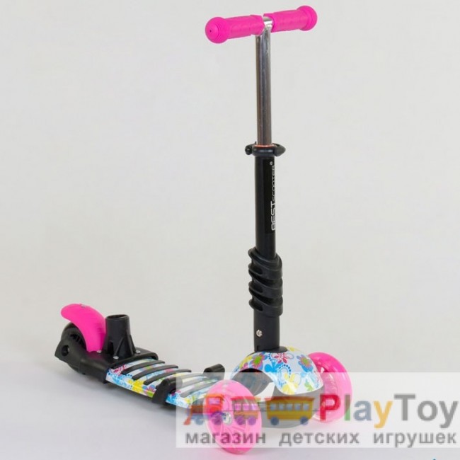 Самокат-біговів дитячий триколісний Best Scooter (62310) 5 в 1, є підсвічування коліс, PU-колеса, абстракція Самокат-біговів дитячий триколісний Best Scooter (62310) 5 в 1, є підсвічування коліс, PU-колеса, абстракція