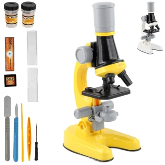 Дитячий мікроскоп 1012 A-1 (збільшення 100-1200x, підсвічування, аксесуари)