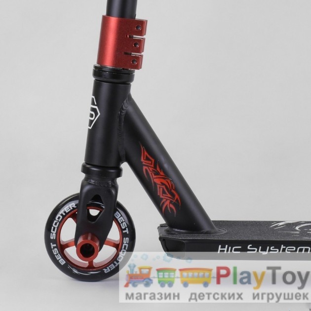 Самокат двухколесный трюковый Best Scooter (32947) HIC-система, ПЕГИ, колеса 100 - PU, алюминиевый диск