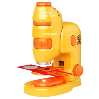 Дитячий мікроскоп 1026-53 (збільшення 60-180x, підсвічування, тримач телефону)