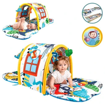 Коврик игровой 023-62 D с туннелем, подвесные игрушки