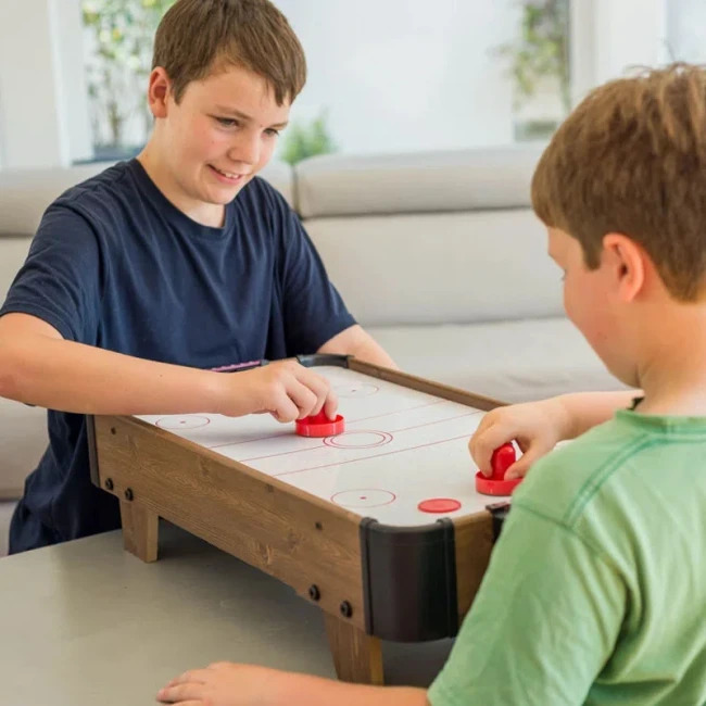 Настільний аерохокей Hockey Game 2555 (76x38x21,5 см, дерев'яний, на ніжках, батарейки)