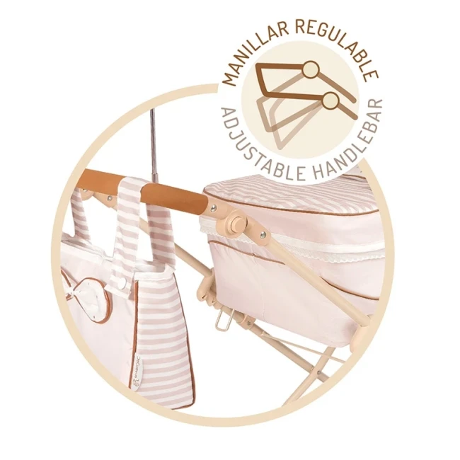 Коляска для ляльок DeCuevas 82078 Verona (класична, кошик, сумка, парасолька)