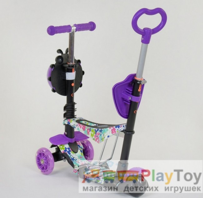 Самокат-біговів дитячий триколісний Best Scooter (68995) 5 в 1, є підсвічування коліс, PU-колеса, абстракція Самокат-біговів дитячий триколісний Best Scooter (68995) 5 в 1, є підсвічування коліс, PU-колеса, абстракція