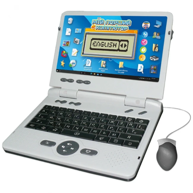 Детский ноутбук WToys 88777 (учебный, мышка, на батарейках)