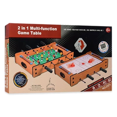 Настольная игра 2371 2 в 1 футбол + аэрохоккей (51,2x30,3x10 см, деревянный) Настольная игра 2371 2 в 1 футбол + аэрохоккей (51,2x30,3x10 см, деревянный)